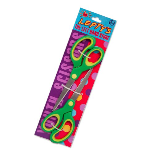 Lefty's Youth Sized True Left-handed Scissors with Pointed Tips, Pack of 2