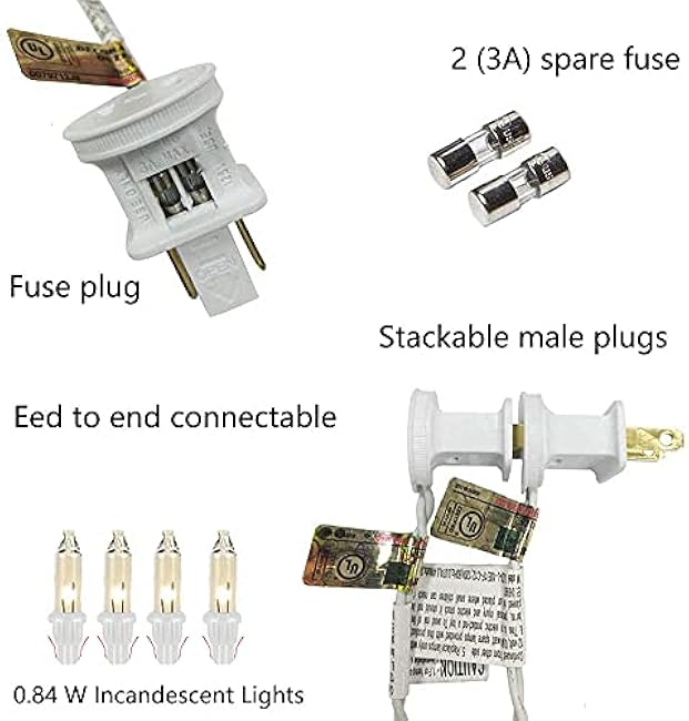 White Lantern String Lights Plug in, 8.5Ft Hanging Indoor Decorative String Lights with 10 Cute White Nylon Lanterns Lights Connectable for Indoor Outdoor Bedroom Ramadan Backyard Patio Bistro Decor