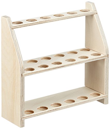Neolab - Estante para tubos de ensayo eléctrico de madera para 12 tarros en dos cuerdas, diámetro del orificio 20 mm