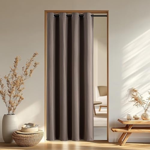 IGEMAEVE Blackout Curtains for Living Room Khaki 40" W x 84" L