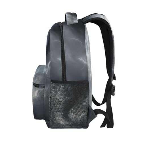 Backpack for Girls Boys, Teenager Bookbag College Rucksack Travel Daypack School Bag Kids Backpack Road Black Tornado Lightning2
