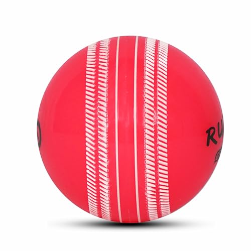 Image of RUBX PVC T-20 Plus Practice Cricket Wind Balls 110g - Pack of 3, (Pink) for Indoor & Outdoor, Street & Beach Cricket