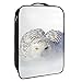 Scatola portaoggetti per scarpe da viaggio e uso quotidiano con gufo di neve bianco raro borsa organizer portatile impermeabile fino a 12 metri con doppia cerniera 4 tasche
