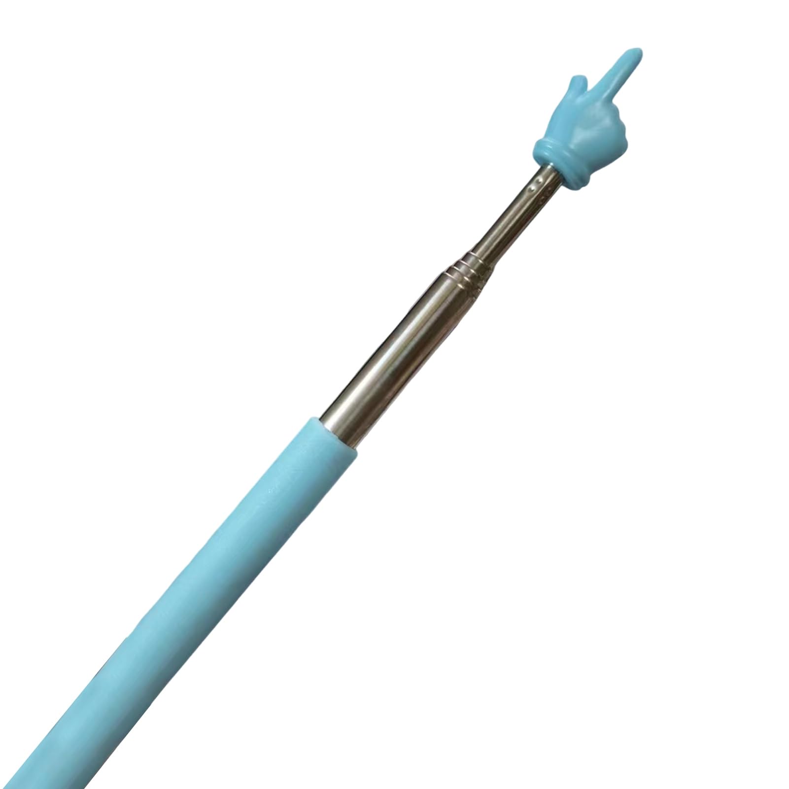 Remorui Metal Pointer Extendable Finger Stick Retractable Telescopic Classroom Teachers Pointer Stick Extendable Finger Stick Blue A