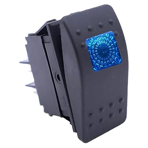 HISports Waterproof Rocker Switch with LED Light Cover