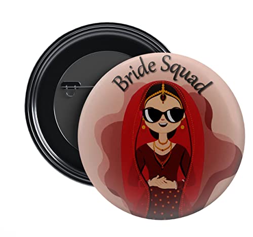 Image of Ladkewale|Ladkiwale |Groom Squad|Bride Squad| Wedding Badges (props) | Batches for Wedding, Bachelor /Reception party and Events | Multicolour | Size 58mm