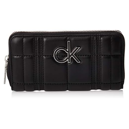 RE-LOCK LRG ZIPAROUND QMujerBolsos bandoleraNegro (Black) 2x10x19 centimeters (B x H x T)