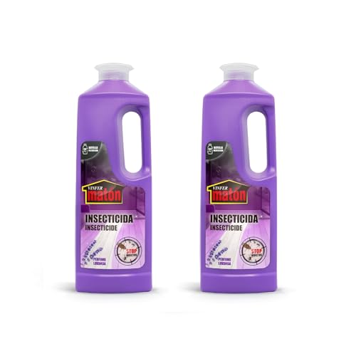 VINFERMATON- Fregasuelos Insecticida Pack 2×1L | Antihormigas y Anticucarachas | Elimina Hormigas, Cucarachas y Arañas |Uso Directo en Zócalos y Suelos| Friegasuelos Aroma Lavanda |100% MADE IN SPAIN