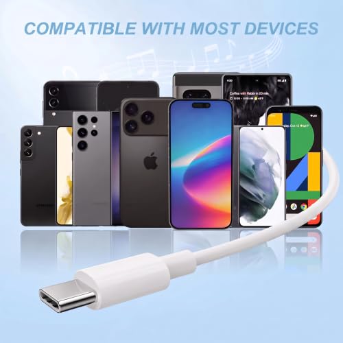 Image of USB C Wired Headphones for iPhone 17 /16 /15 Pro Max | In-Ear Earphones, Mic & Volume Control, Type C Earbuds, Compatible with iPhone 17 /16 /15 Pro /Air /Plus, iPad Pro, White