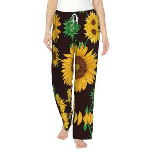Pantalon de pyjama femme ample vêtement de nuit doux confortable