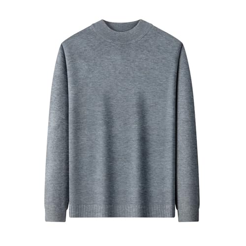 Men's High Neck Pullover Sweaters Long Sleeved Solid Sweater Soft Warm Comfortable Knitted Base Top3
