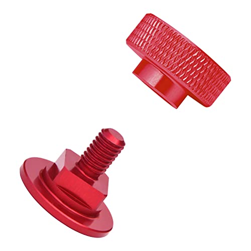 Image of Welding Hood Fasteners Pipeliner Headgear Replacement Parts Helmet Accessories Aluminum Longer Screws(Knurled-Red)