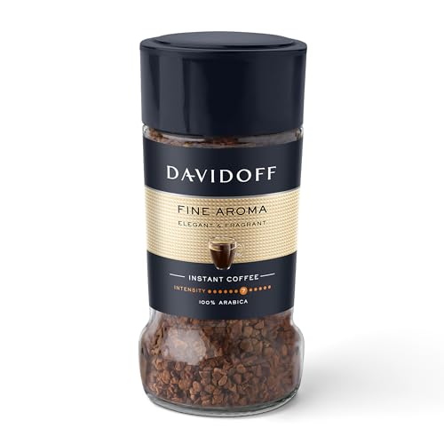 Image of Davidoff Coffee Fine Aroma, 45g | 100% Arabica Beans | 7 /12 Intensity | Granules, Glass Bottle | 45g