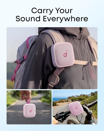 Image of Soundcore Boom Go 3i Portable Bluetooth Speaker by Anker, 15W Punchy Sound, 24H Playtime, IP68, BassUp 2.0, Emergency Charging, Bluetooth 6.0, Waterproof Speaker for Hiking /Cycling /Camping (Pink)