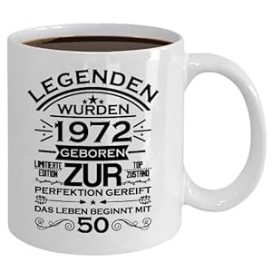 50 Geburtstag Legenden wurden 1973 geboren Mann Frau Scherzartikel Tasse Kaffeebecher Geschenkidee (50 Jahre)