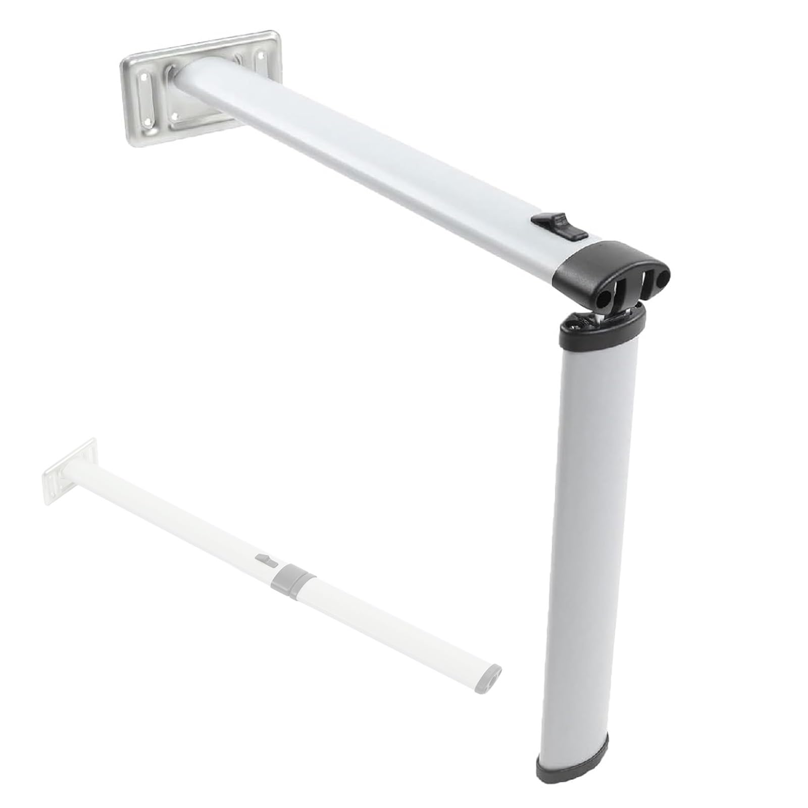 Base per Tavolo per Camper, Gamba Pieghevole da 70 cm, Staccabile, Base in Alluminio per Yacht, Camper e Roulotte