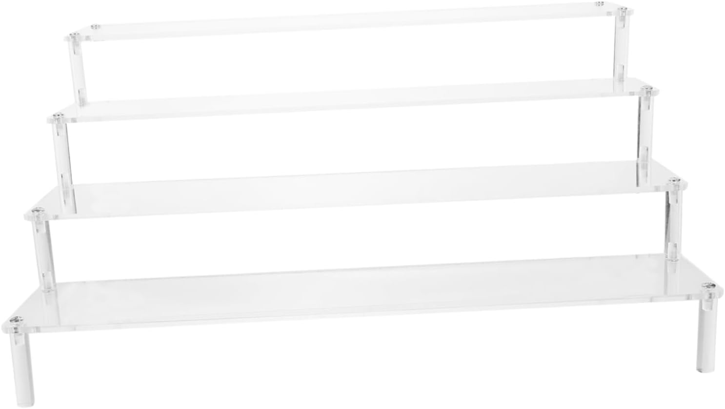 Unomor Acrylic Display Stand Organizer for Models and Perfume Transparent Shelf Unit for Collectibles and Cupcakes Height