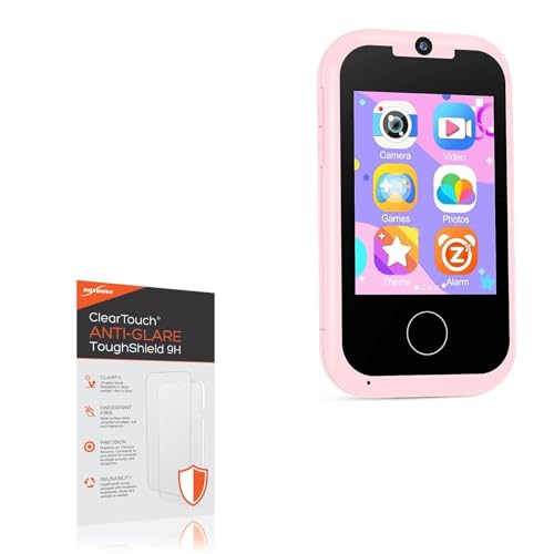 BoxWave Screen Protector Compatible with Prysyedawn Kids MP3 Music Player (2.8 in) - ClearTouch Anti-Glare ToughShield 9H (2-Pack), Anti-Glare 9H Tough Flexible Film Screen Protector