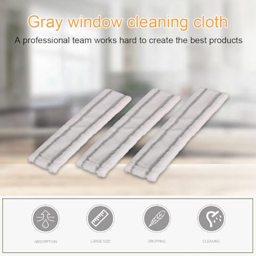 BCZR 2 Stück Ersatzmikrofaser Wischbezug, Ersatzteile Kompatibel, Fenstersauger Sprühflasche Zubehör, Für Fenstersauger Zubehör Pads Wv2 Wv5 Wv6 (27.5 * 7Cm)
