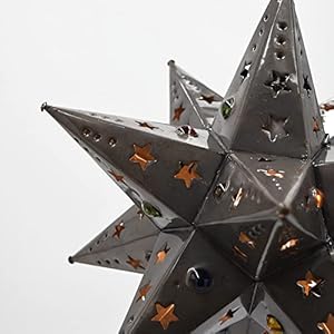 12inchmoravianhangingtinstarlightstarcutwithmarbles Urban Country Home Decor 12 inch moravian hanging tin star light star cut with marbles urban country home decor