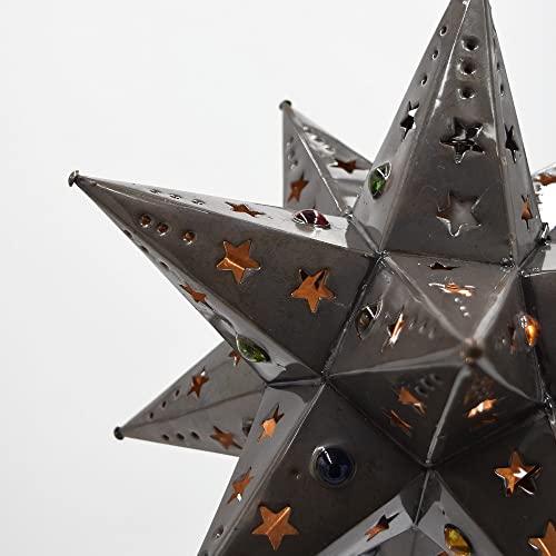 12inchmoravianhangingtinstarlightstarcutwithmarbles Urban Country Home Decor 12 inch moravian hanging tin star light star cut with marbles urban country home decor