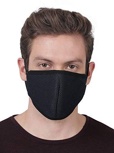 THE BLAZZE 2009 HypaShield Adjustable Anti-Dust Anti Pollution Reusable Washable Face Mouth Mask for Men (Pack of 7, Black) (B08BS281FL) Amazon Price History, Amazon Price Tracker