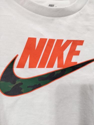 Nike Boys Graphic Fashion Logo Sports Tee (6, White)2