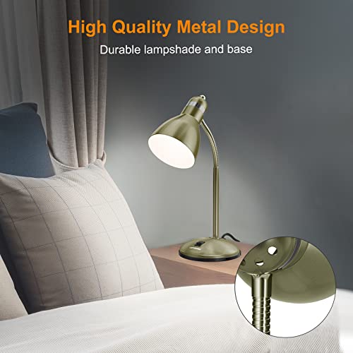Lepower Metal Desk Lamp, Adjustable Goose Neck Table Lamp, Eye-Caring Study Desk Lamps For Bedroom, Study Room And Office (Bronze) #TOP1