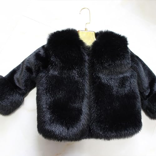 Fleece Open Front Coat for Kids Girls Solid Color Long Sleeve Thicken Plush Jacket Toddler Girls Cute Warm Clothes3