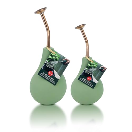 Ballbrause Sprüher um Ihre Pflanzen zu bewässern Schonende Ballbrause Zerstäuber Hand aus Kupfer Wassernebel zu erzeugen und Ihre Blumen zu sprühen. (Set. 240 ml + 500 ml mintgrün)