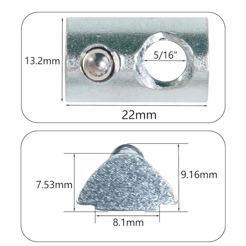 8020, 3917, 15 Series 5/16-18 Steel Roll In T-Nut With Ball Spring - T Slot T-Slotted Accessories For 80/20 Aluminum Extrusion - Hardware Nuts (25