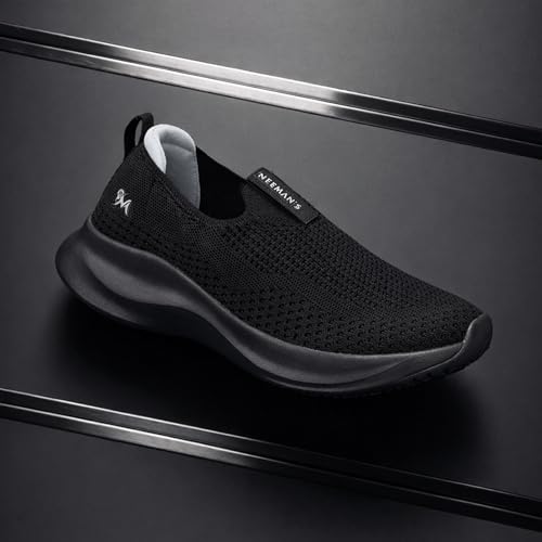 Image of Neeman's Ease Flow Slip Ons for Men | Breathable Knit Casual Shoes Recycled Bottles | Lightweight Cushioned Slip-On Shoes with Lycra Lining & EVA Sole