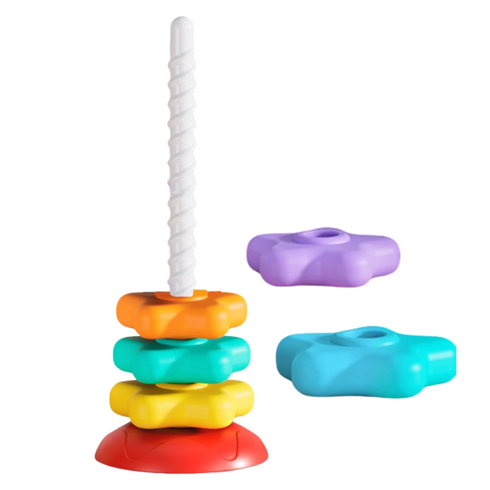 Impilatore Ad Anelli - Giocattolo Impilabile | Giocattolo Della Ruota Che Gira, Torre Impilabile Di Stelle, Gioco Di Lancio Degli Anelli Per Bambini, Giocattoli Educativi Precoci Per Neonat