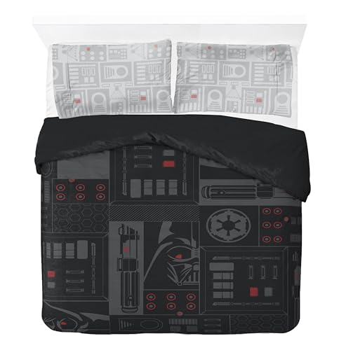 Jay Franco Star Wars Darth Vader Doppel-Bettbezug aus 100% Baumwolle - inkl. 50 x 70cm Kopfkissenbezug
