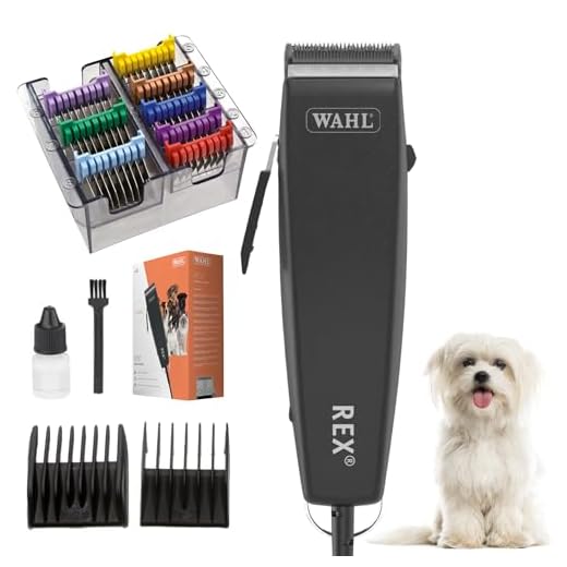 Agrarzone Edition Wahl Rex Hunde Schermaschine mit Aufsteckkamm-Set - Leise Hundeschermaschine Moser für mittelgroße Hunde & Katzen - Ideal für nervöse & sensible Tiere