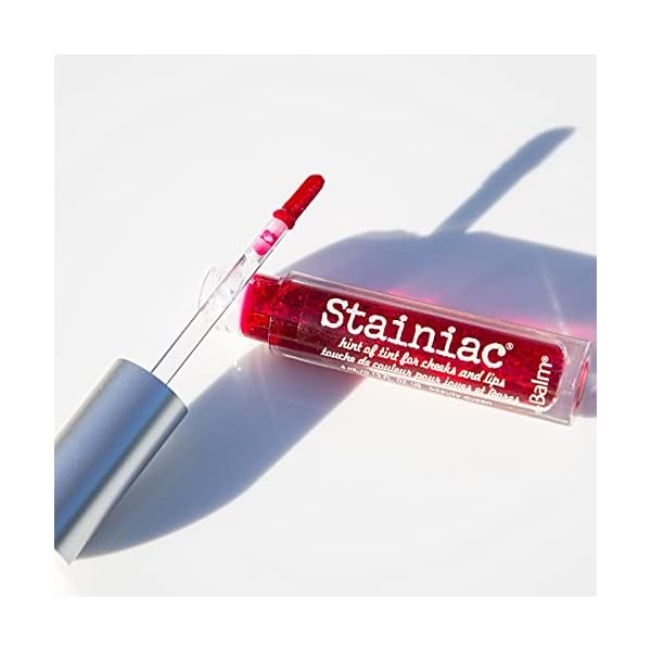 theBalm Stainiac Lip & Cheek Stain, Aloe-Infused Formula, Multi-Use, Buildable, Pigmented , 0.3 Fl Oz (Pack of 1)