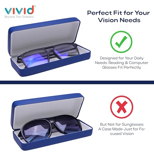 Image of VIVID Vision Unisex Adult Eyewear Specs Case Cover | Screw Driver | Free Cloth | Protect Eye Glasses | Chashma Dibbi | Spectacle Box | HINGE-SPRING | Metal | 3 IN 1