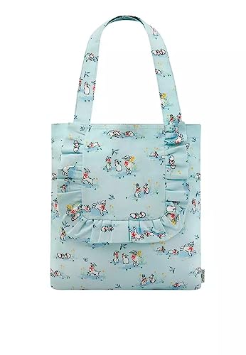 Cath Kidston London - Bolsa de compras para mujer y niña, 100 % algodón, diseño de conejitos y corderos, color azul pálido, azul claro, Medium