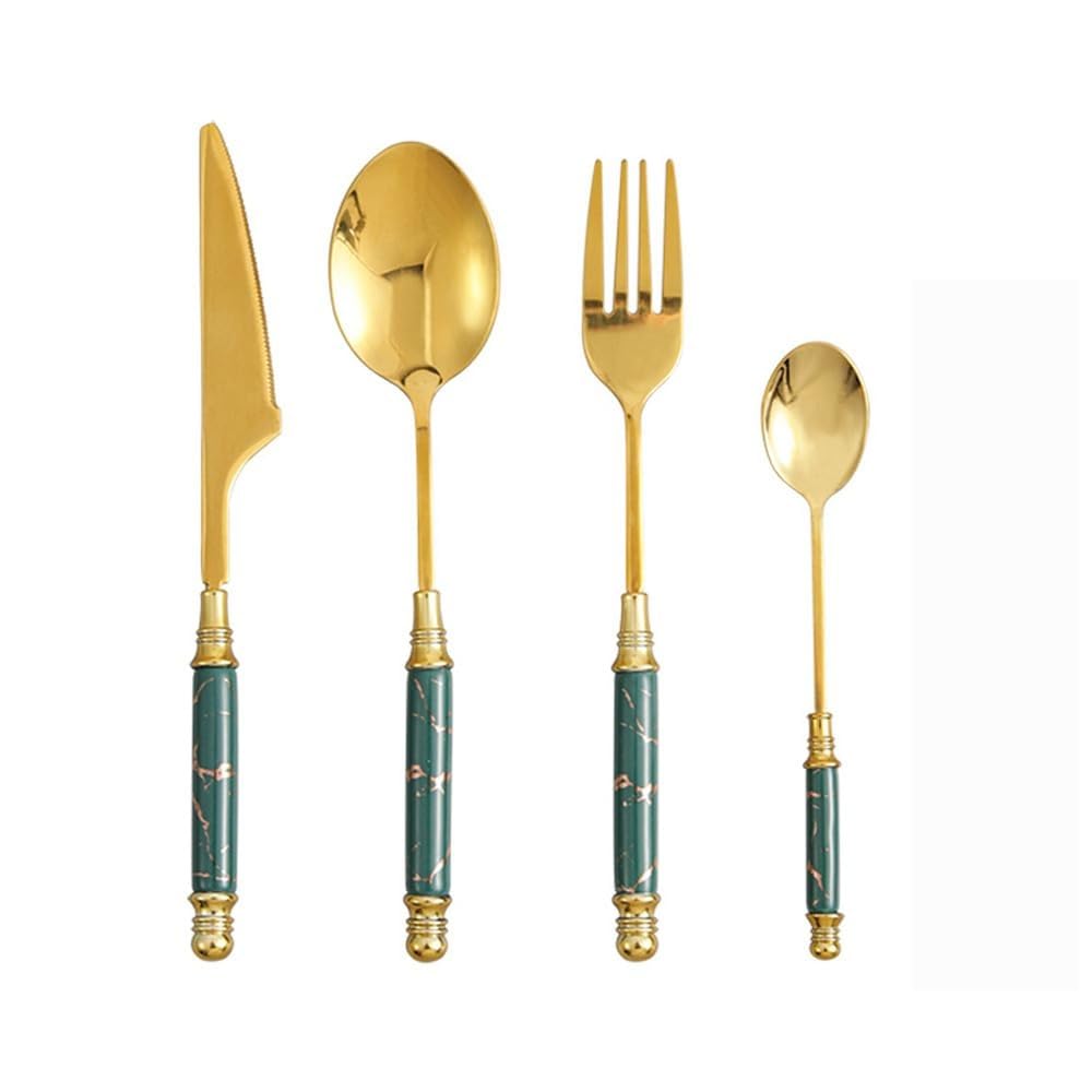 Ensemble D’argenterie Noire Mate, Ensemble De Couverts En Acier