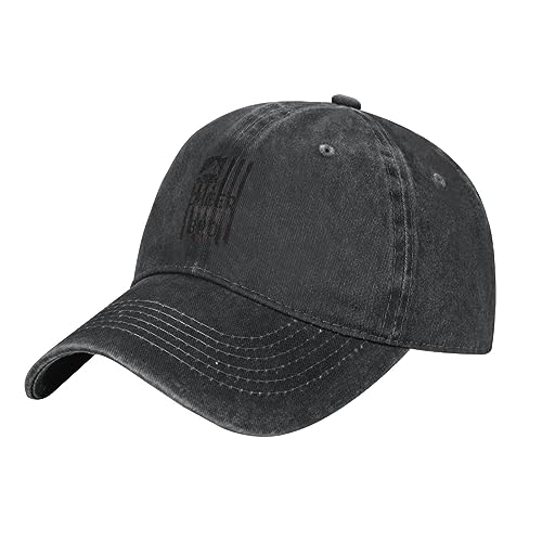 KWQDOZF Gorra de béisbol clásica de Perfil bajo Sombrero Hombres Mujeres papá Sombrero Ajustable Cheer Bro Negro
