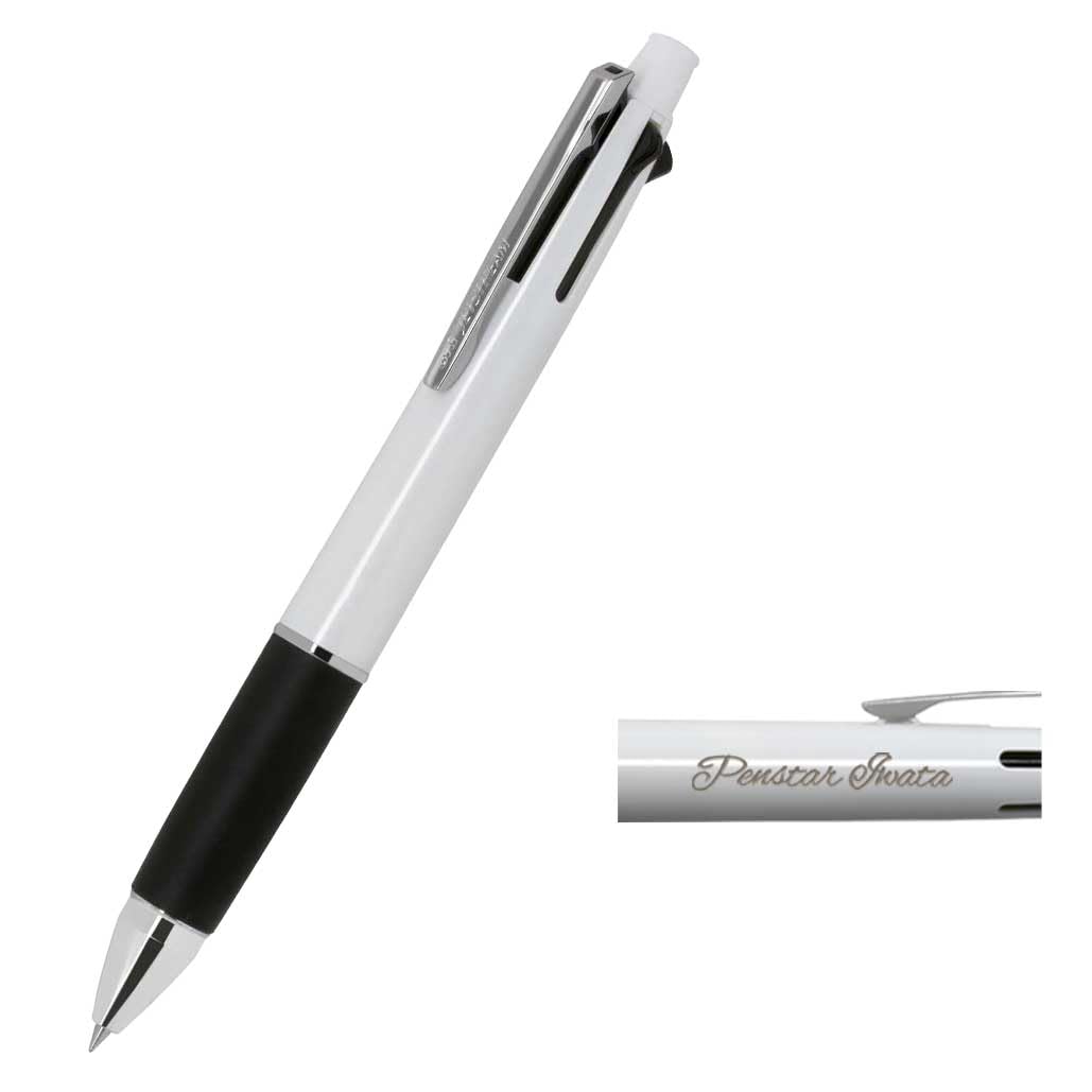 UNI JETSTREAM シャープペンシル ホワイト ブラック Amazon | 名入れ 多機能ペン 彫刻代込み 三菱鉛筆 Uni ジェット