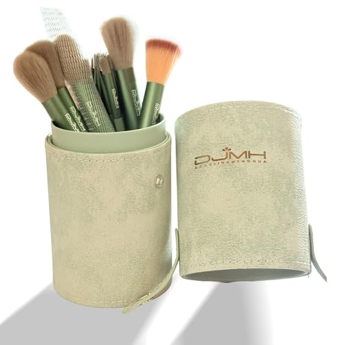 DJMH 13-Piece Makeup Brush Set with Storage Holder, Professional Cosmetic
