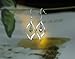 Sparkely Color Crystal Leaf Drop Dangle Earrings for Women Rhodium plated Silver Geometric Diamond Shape with Aurora Borealis Crystal Fashion Jewelry Gifts 1.9in long
