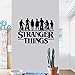 Stranger Things autocollant Stranger Things silhouettes Sticker Mural Décoration de la Maison Tv série sticker mural