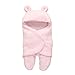 Produktbild OVERDOSE Neugeborenes Schlafsack Decke, Neugeborenes Baby Jungen Mädchen Swaddle Baby Faux Kaschmir süßer Bär Schlafsack Decke Fotografie Prop (B-Pink, 55 * 29cm)