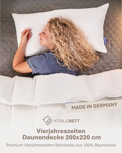 Daunendecke 200 x 220 cm Vitalobett Vierjahreszeiten Bettdecke