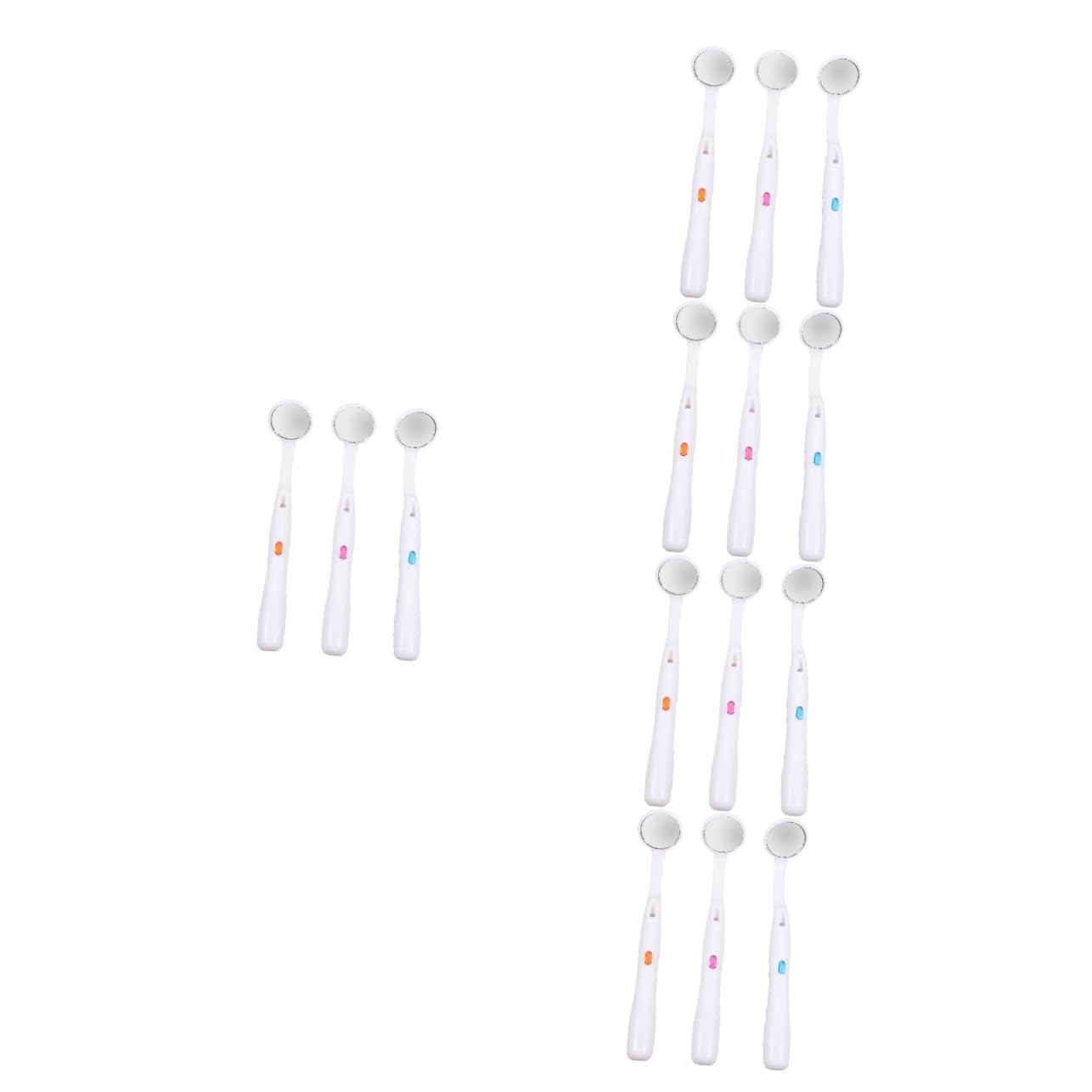 SOLUSTRE 15pezzi Specchi Per Osservazione Orale Con Led Specchi Per Esame Design Anti-appannamento Arancione Per Cliniche e Uso Domestico