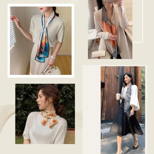 Long Like Silk Neck Head Scarf For Women Purse Bag Scarfs For Handbags Satin Hair Scarf Lightweight Fashion Neck Tie4