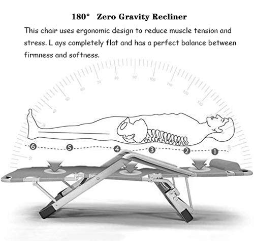 Chaise Longue de terrasse pliante Zero Gravity, fauteuil de camping réglable
