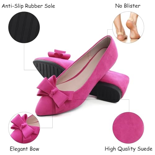 Image of SAILING LU Women's Bow-Knot Pointed Toe Ballet Flats